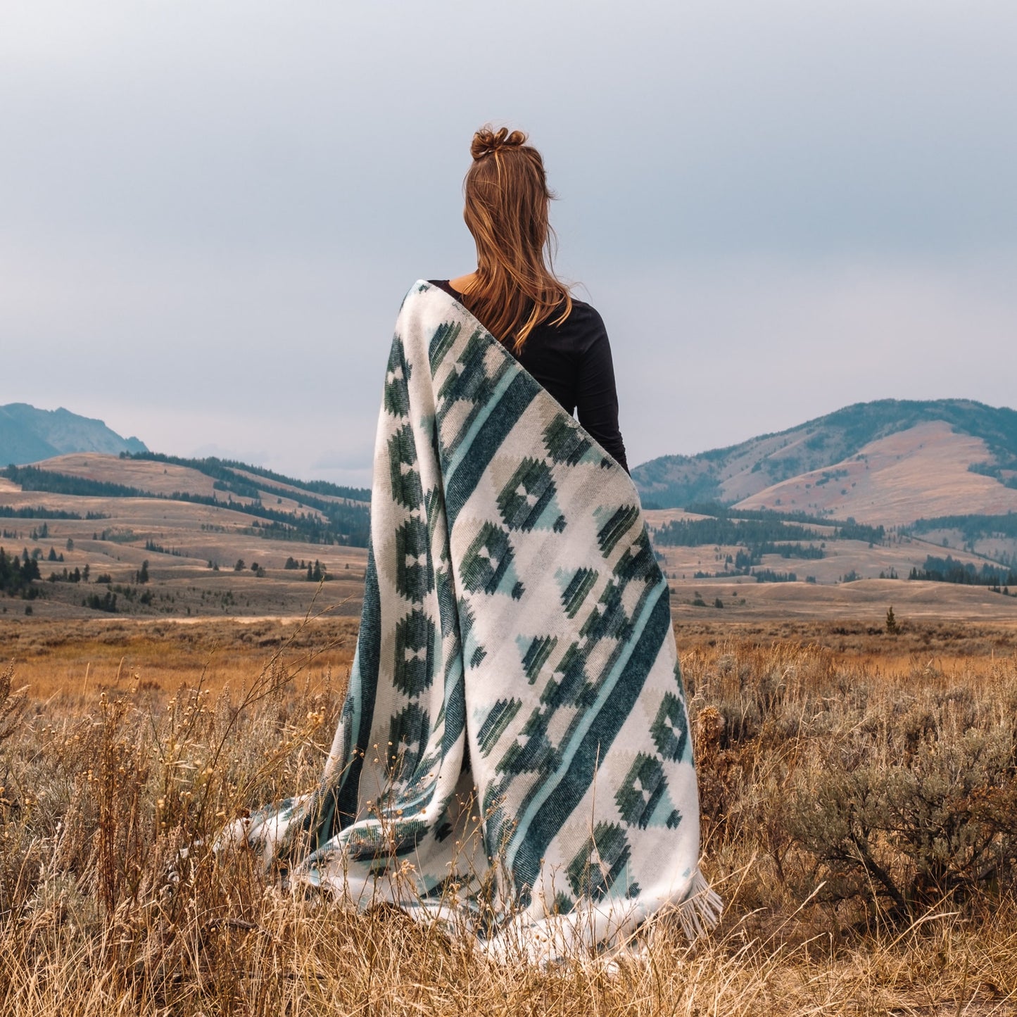 Decke zum einkuscheln im Winter mit Muster