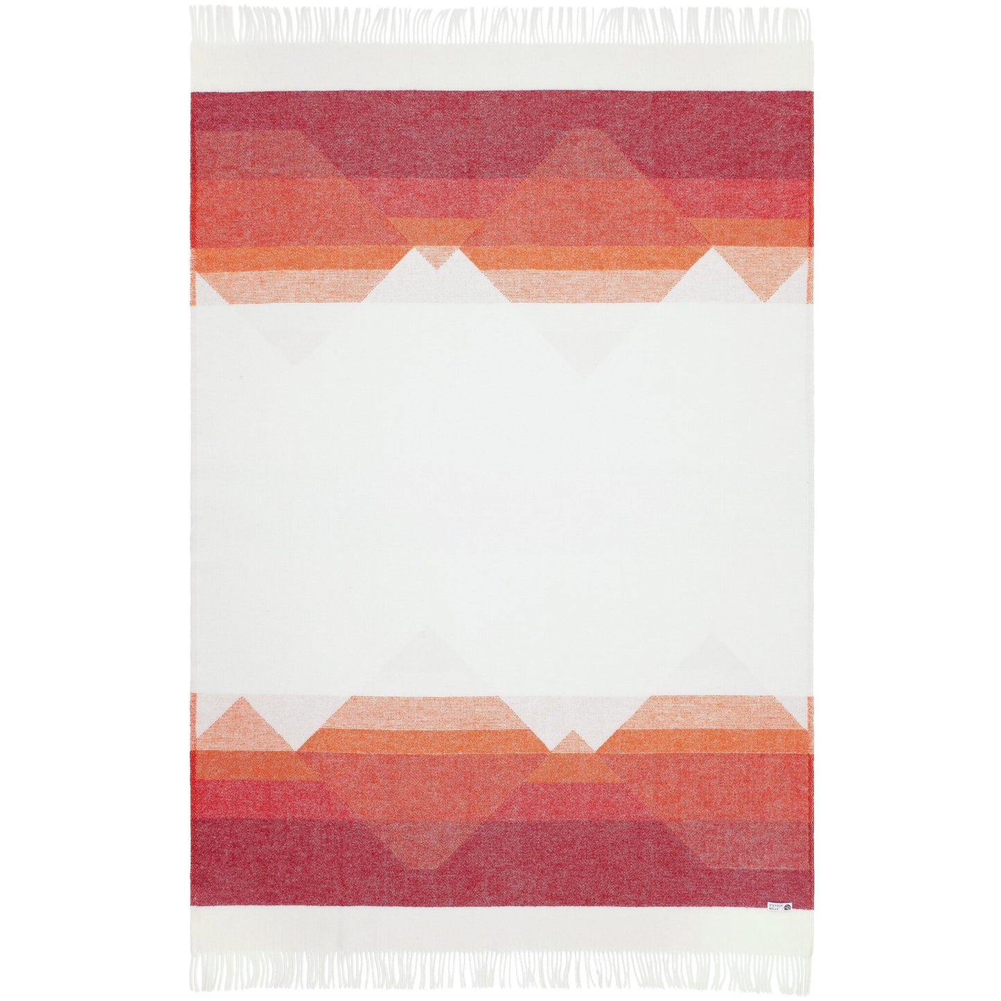 Rote Wolldecke für drinnen und draußen