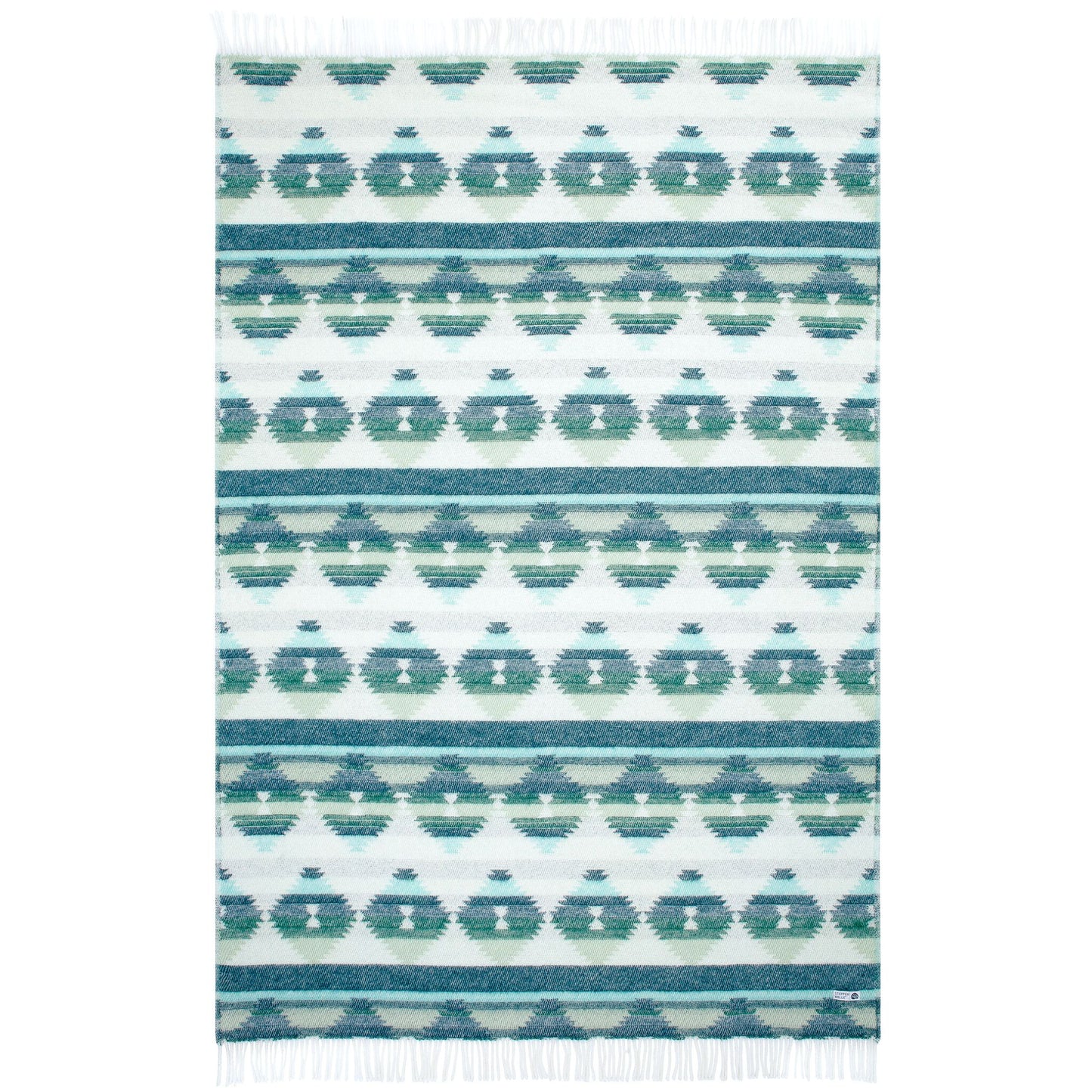 Grüne Lieblingsdecke aus reiner Wolle für das Zuhause auf dem Sofa