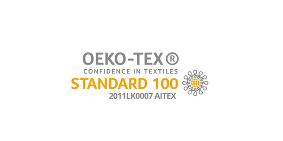 Zu sehen ist das OEKO-TEX Siegel mit der spezifischen Prüfnummer für die Wolldecken von Steppenwolle