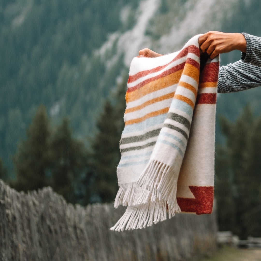 PRÄRIE | Bunt gestreifte Kuscheldecke