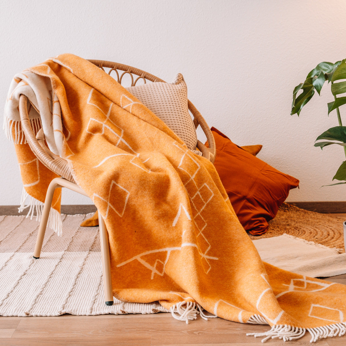 SAHARA | Gelbe Reise- & Picknickdecke