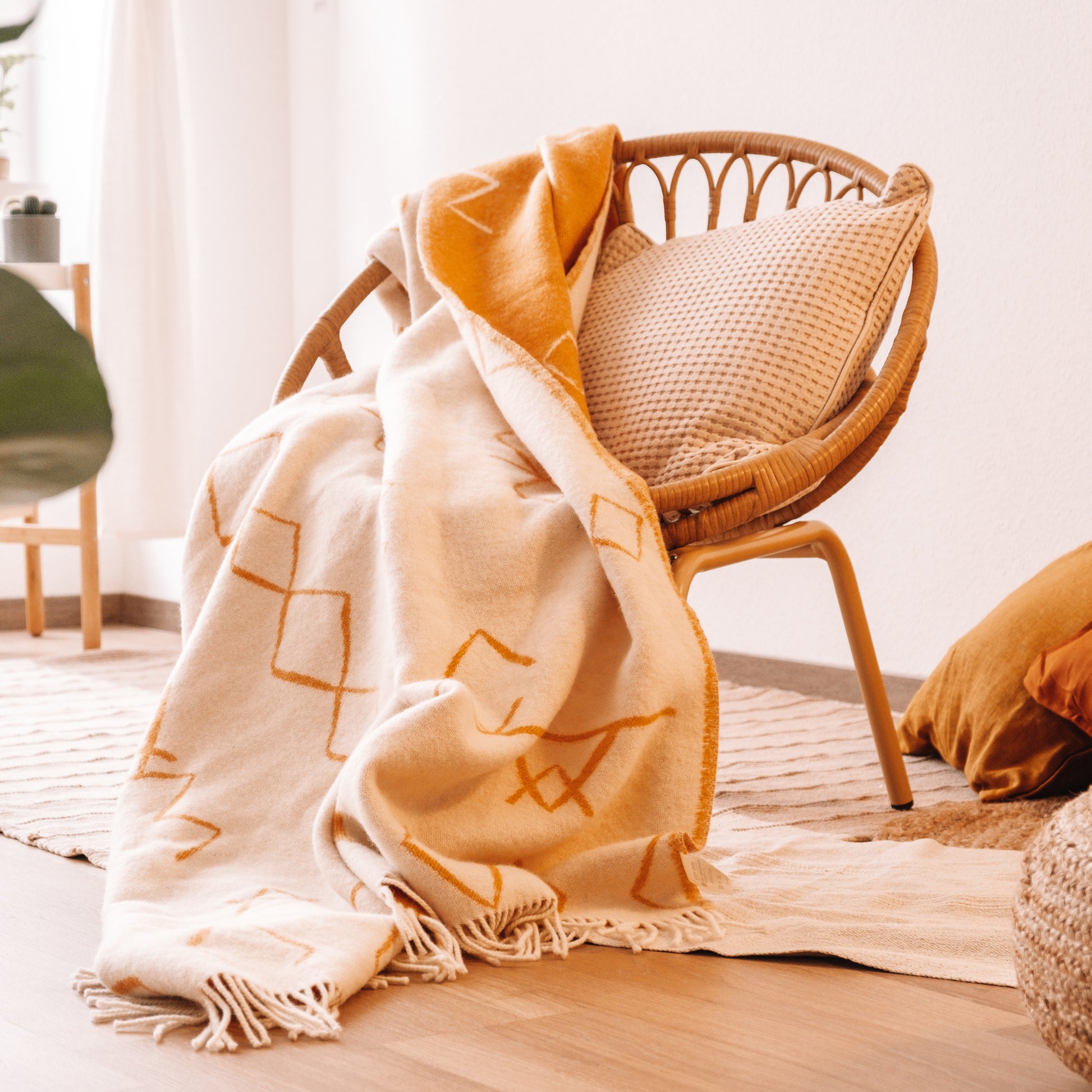 SAHARA | Gelbe Reise- & Picknickdecke