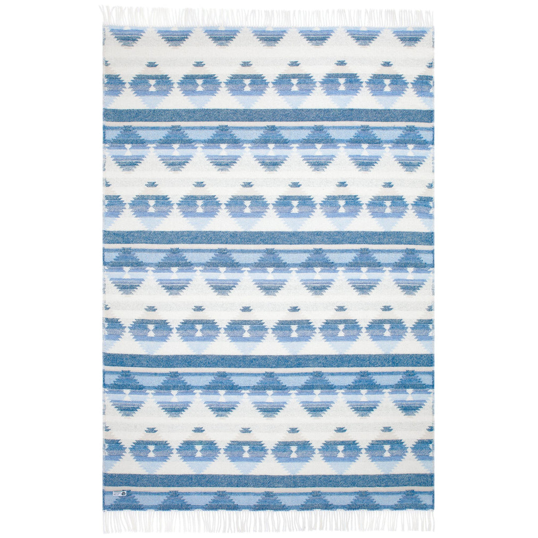 POLAR | Blaue Wolldecke