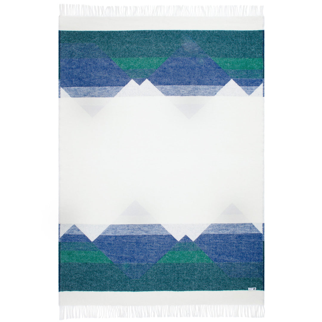 ALASKA | Blau-grüne Wolldecke
